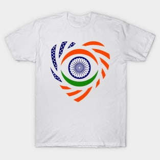 Indian American Multinational Patriot Flag (Heart) T-Shirt